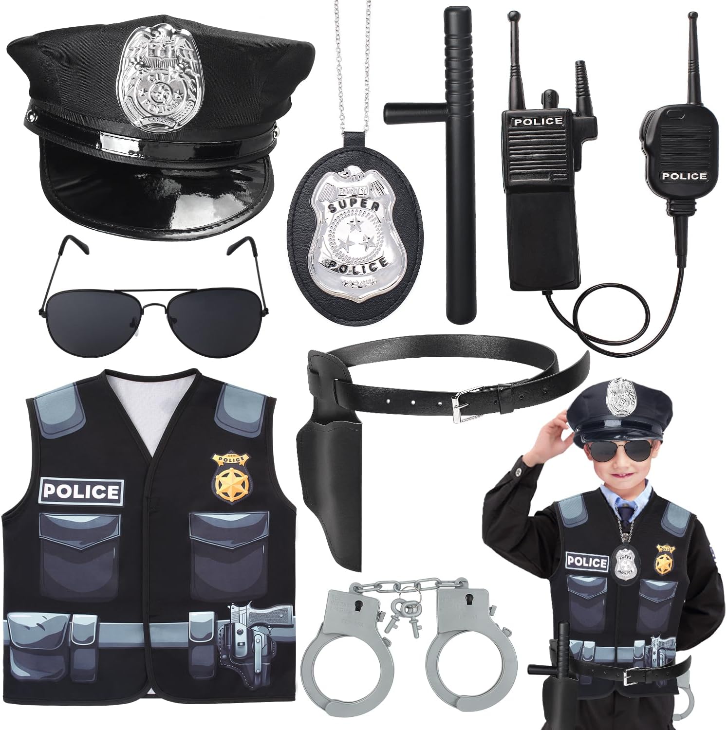Kyson Police Costume Kit for Boys