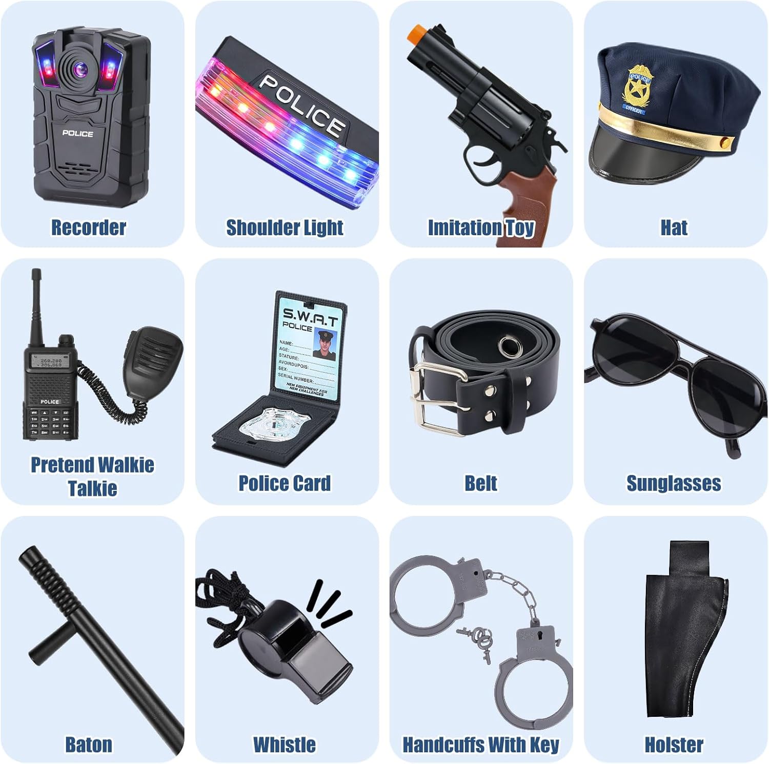 GC Police Costume Boys Halloween Halloween Career Day Kids Kids Police costume Set