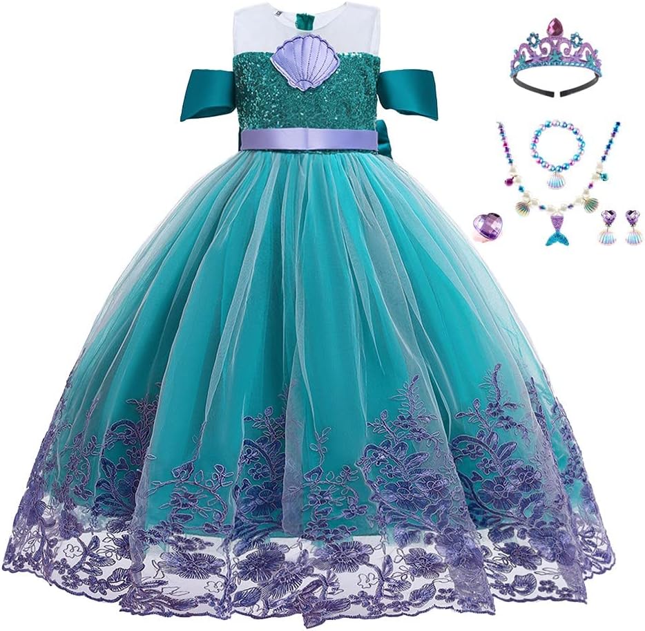 GIRLS FANCY COSTUME PRINCESS MERMAID HOLIDAY COSPLAY DRESS UP KIDS DAYS