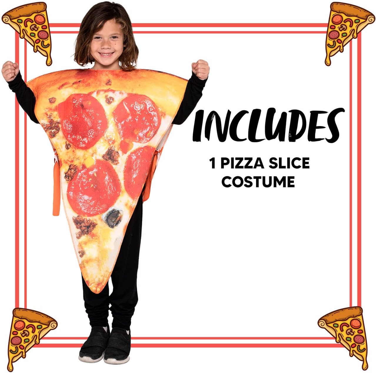 Spooktacular Creations Halloween Pizza Slice Costume for Kids Spooktacular Food Fun