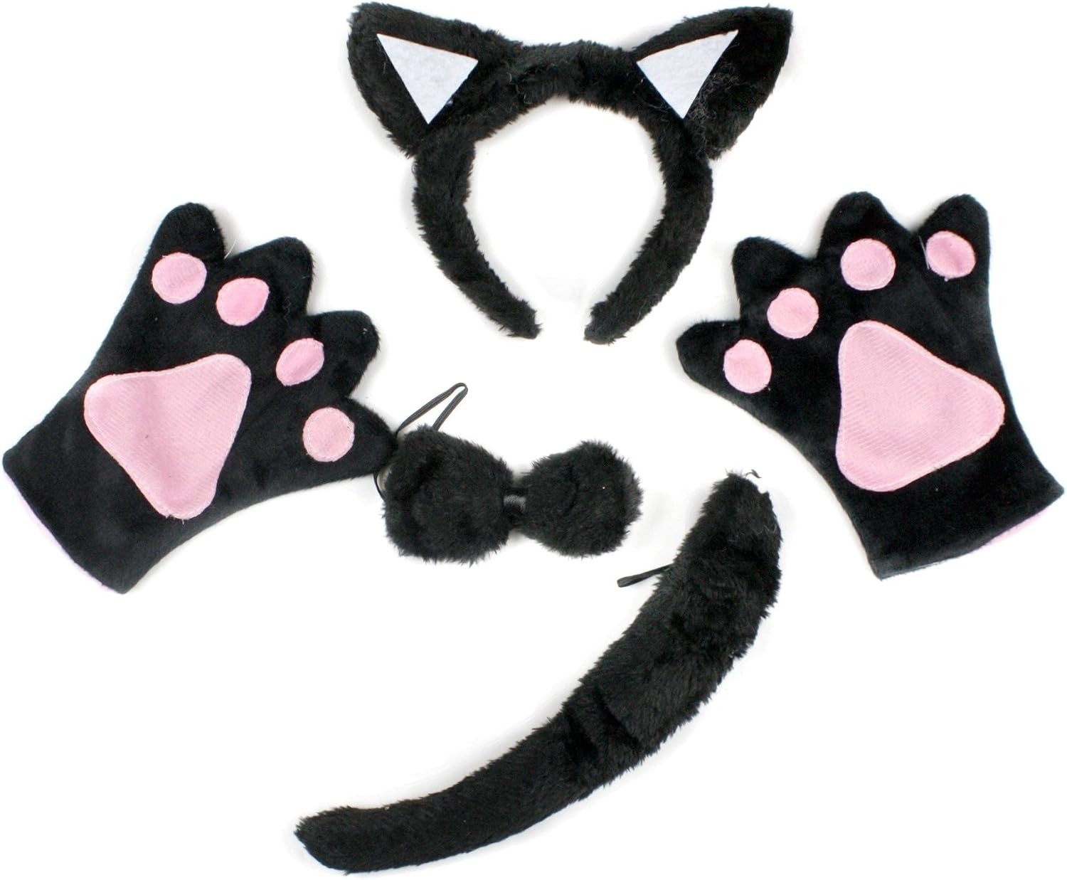 Petitebella Black Cat Costume for Kids 4pcs