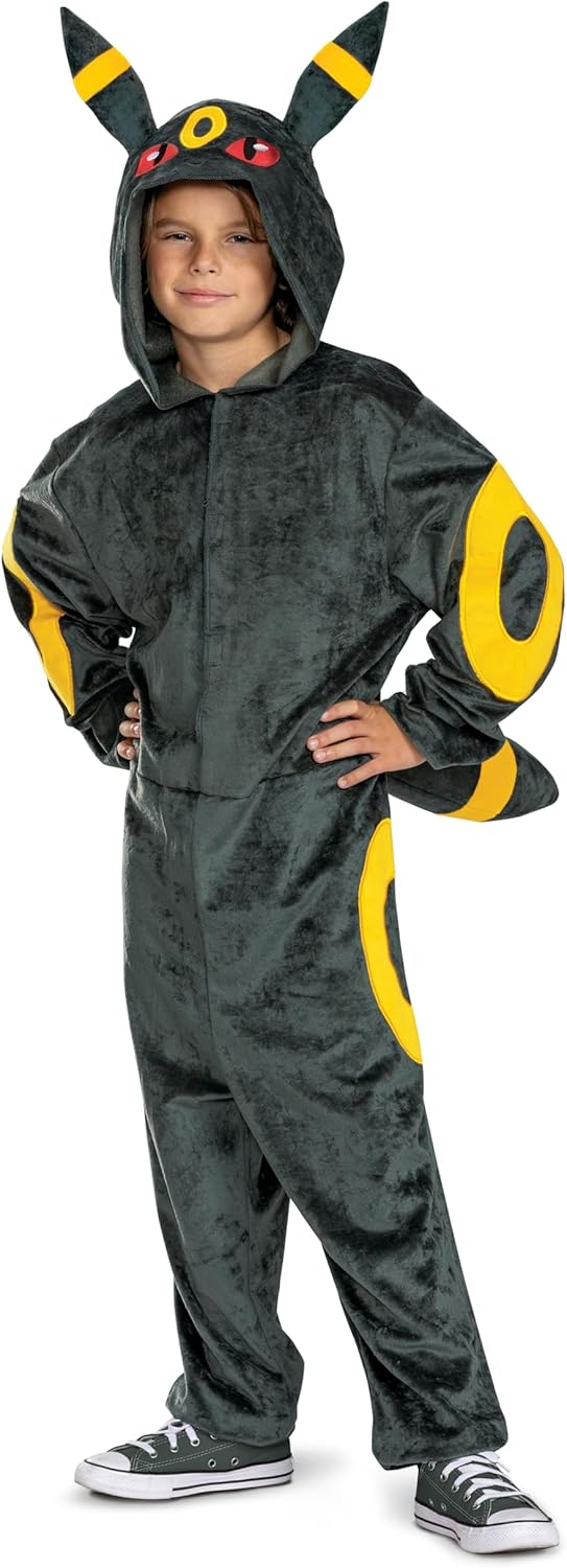 Disguise Boys Deluxe Kids Pokemon Umbreon Hooded Costume Boys Girls