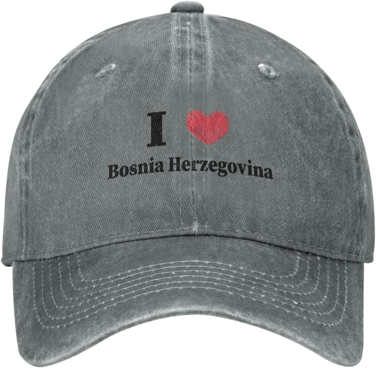 I Love Bosnia Herzegovina Adjustable Baseball Cap Men Women