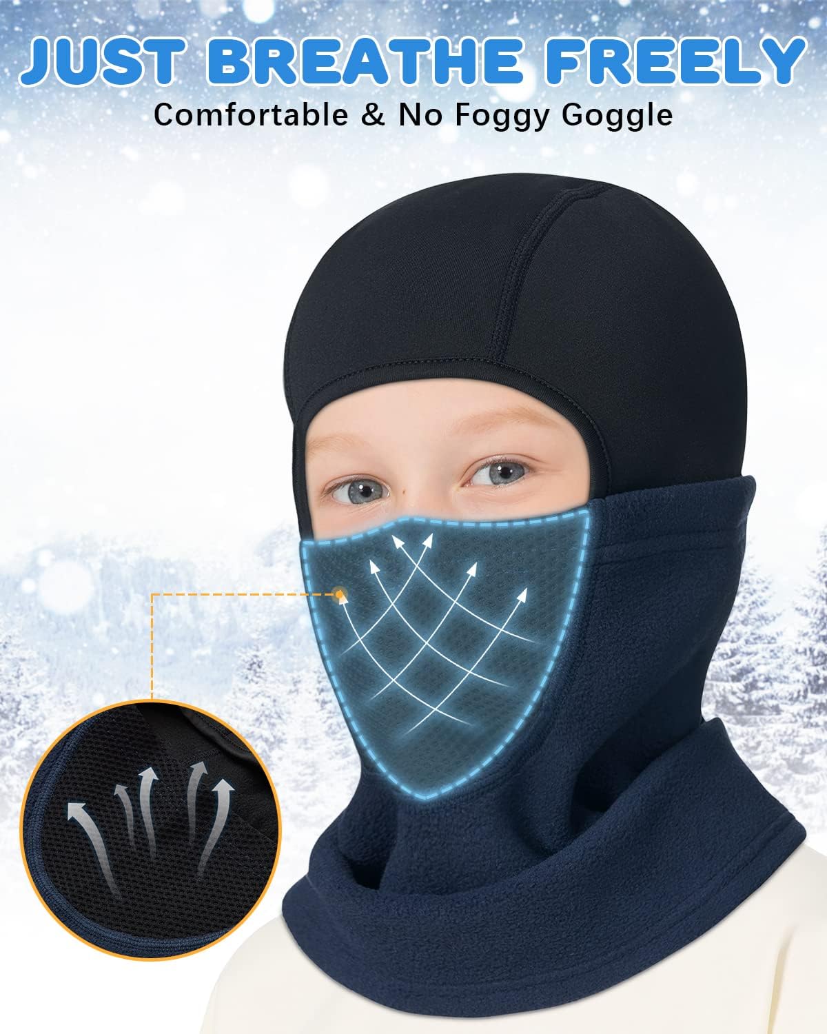 WinterHelmet Liner for KidsStay Warm Under Helmets