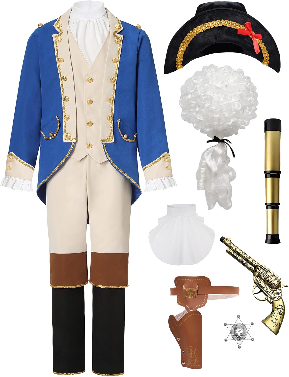 George Washington Kids Costume Boys Founding Father Costume Historical Sh