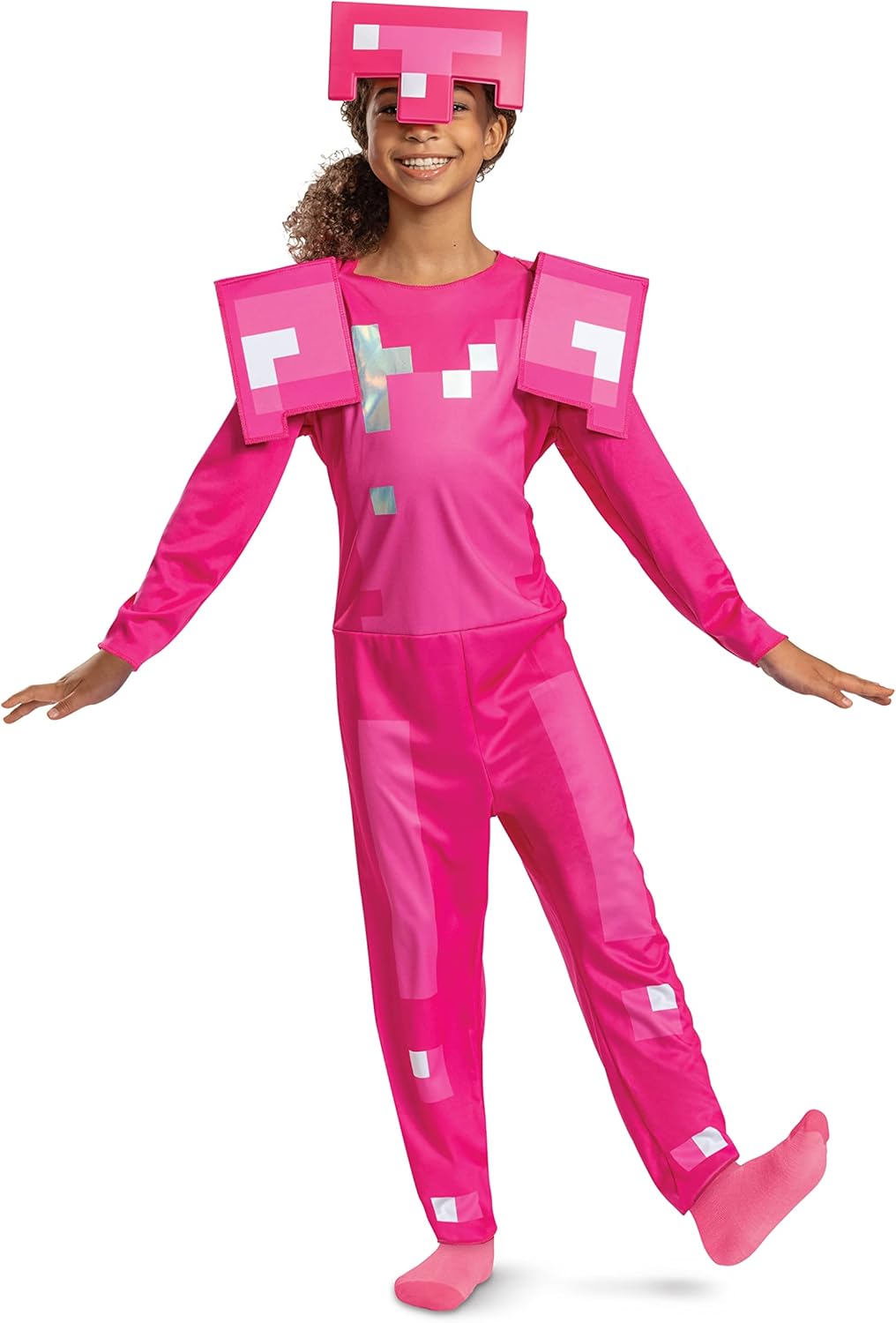 Disguise Pink Armor Minecraft Costume for Girls 1
