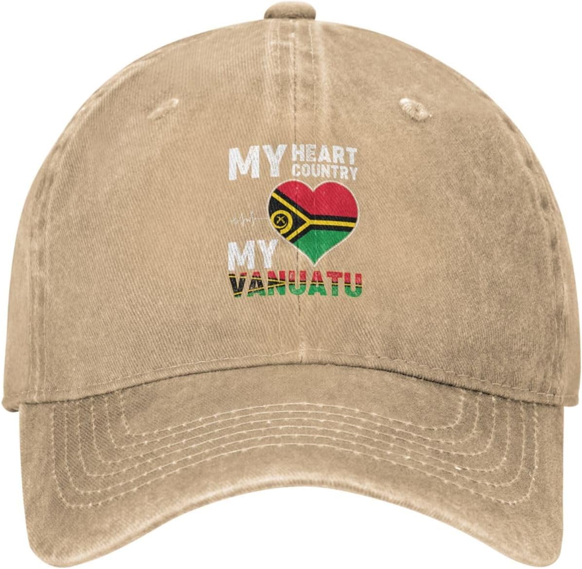 My Heart My Country My Vanuatu Baseball Cap - Relaxed Timeless Design