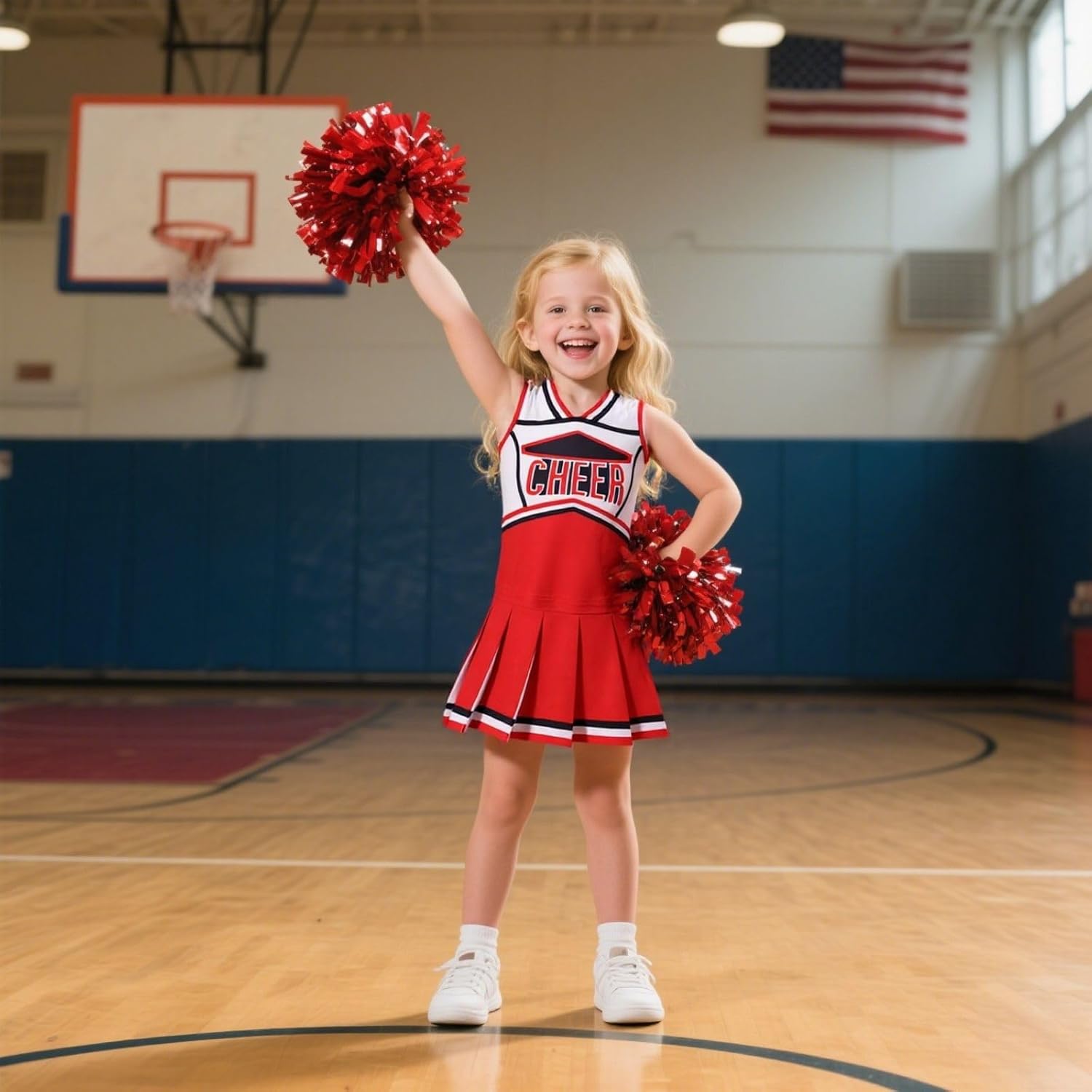 Dress Up as a Dynamic Cheerleader Halloween Kids Costume Set