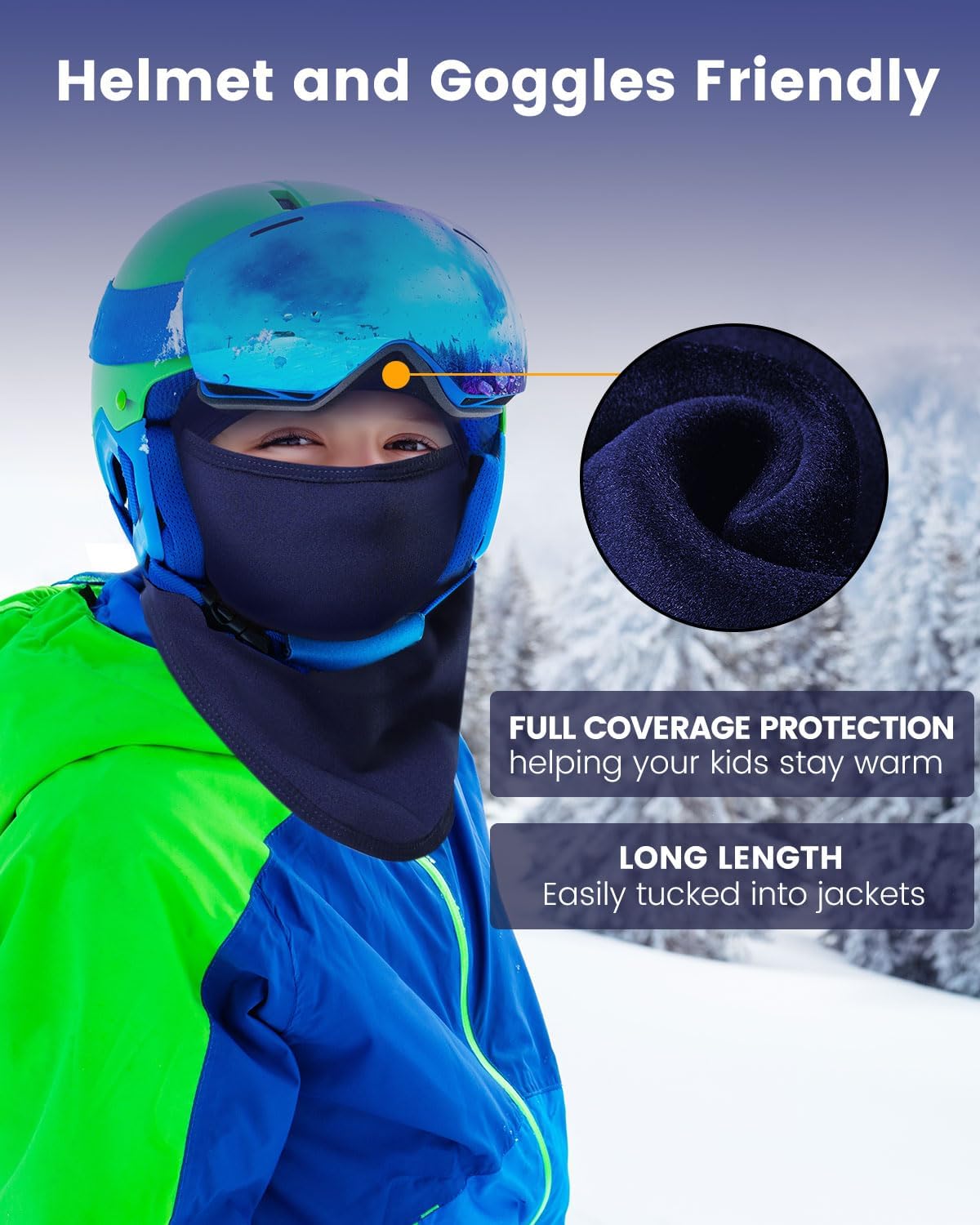 Aegend Balaclava Face Mask for Kids WindproofCold-weather Protection