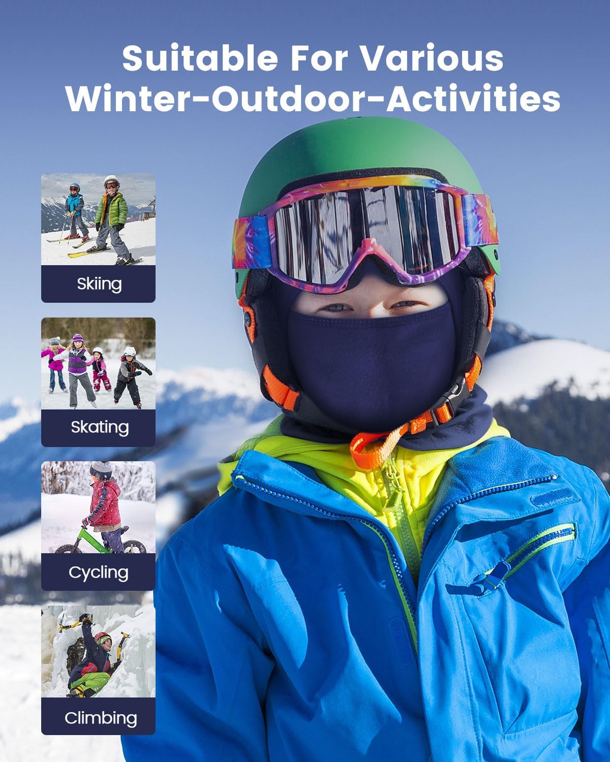 Aegend Balaclava Face Mask for Kids WindproofCold-weather Protection