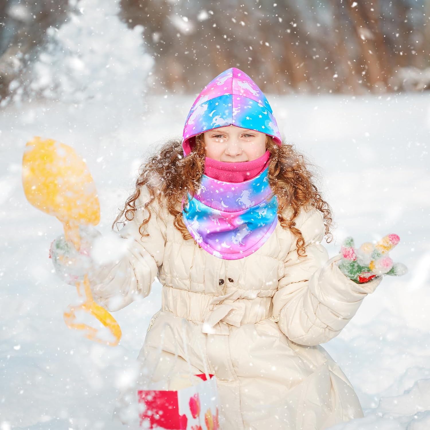 Warm Windproof Kids Winter Hat with Adjustable Fit for Older Kids