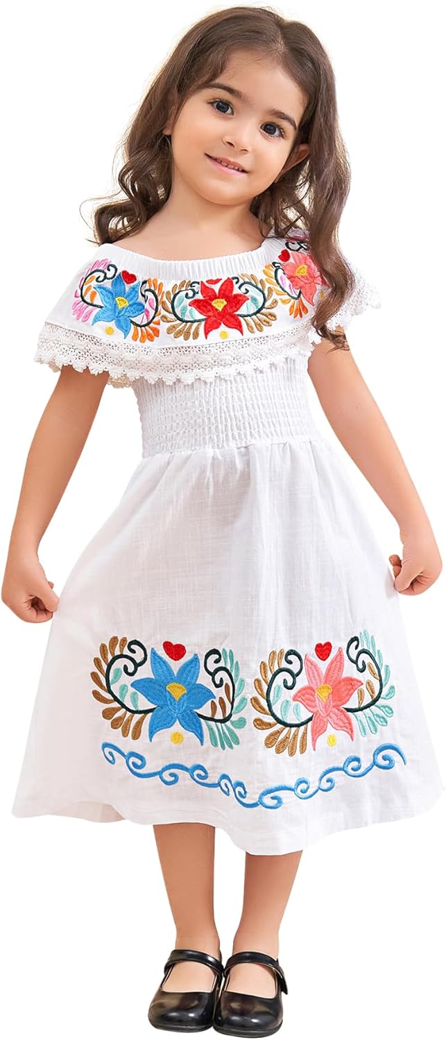 Vackutliv Mexican Puzzle Dress for Girls