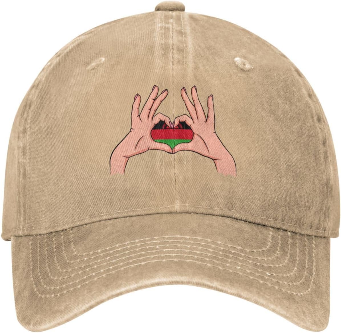 Holding Love in Your Hands Flag of Malawi Baseball Cap