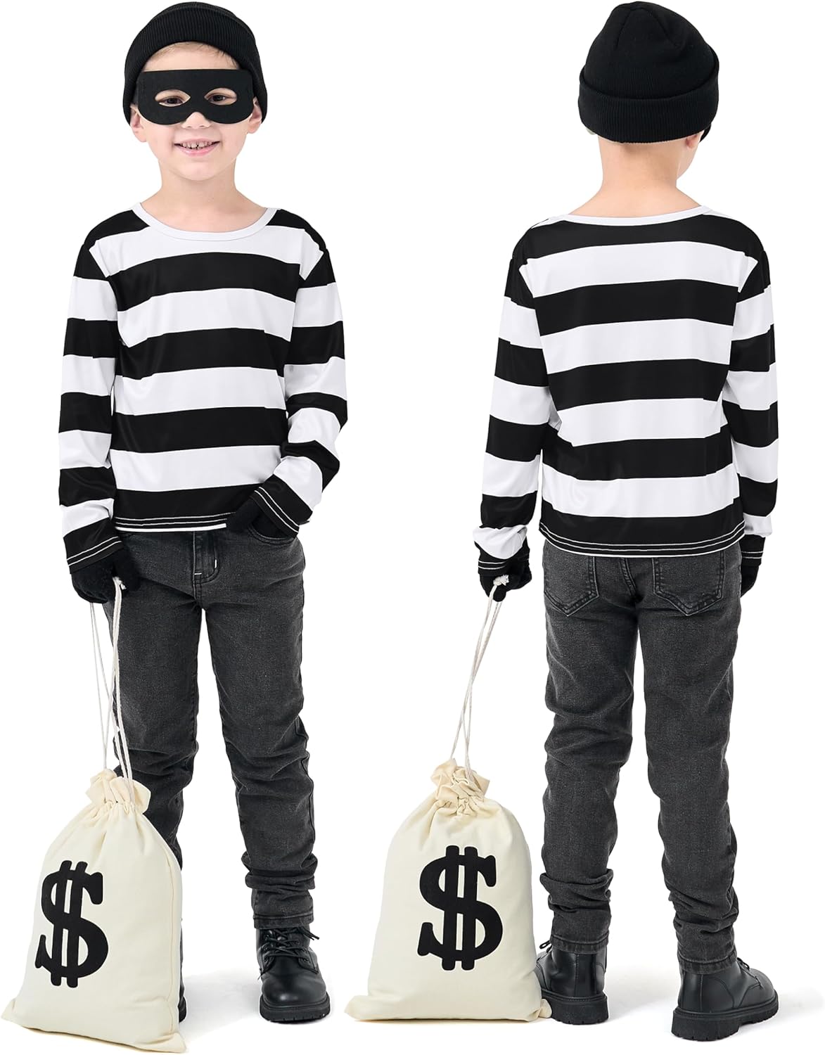 FancyFun Robber Kids Halloween 5-in-1 Costumes Set Perfect for Boys