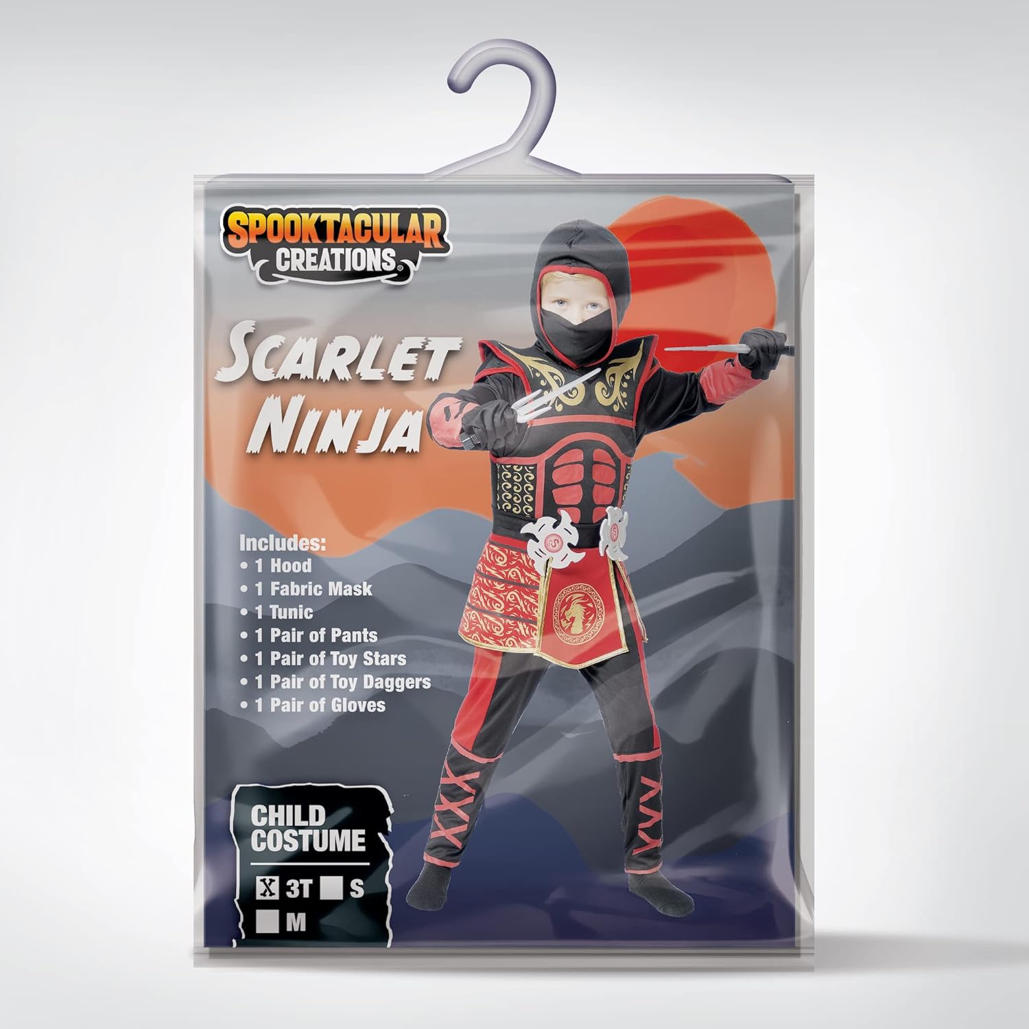 Spooktacular Red Ninja Costume for Kids