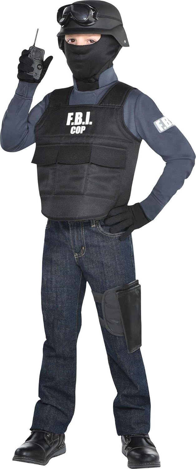 Amscan Kids FBI Cop Costume Kit - Small Black