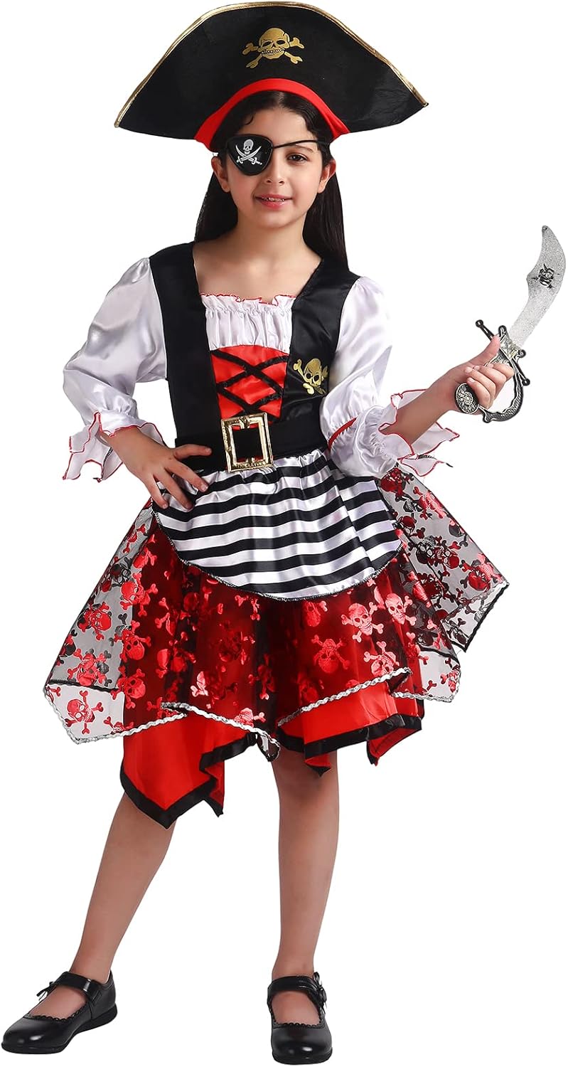 Girls Pirate Costume Accessories for Halloween Kids Fun