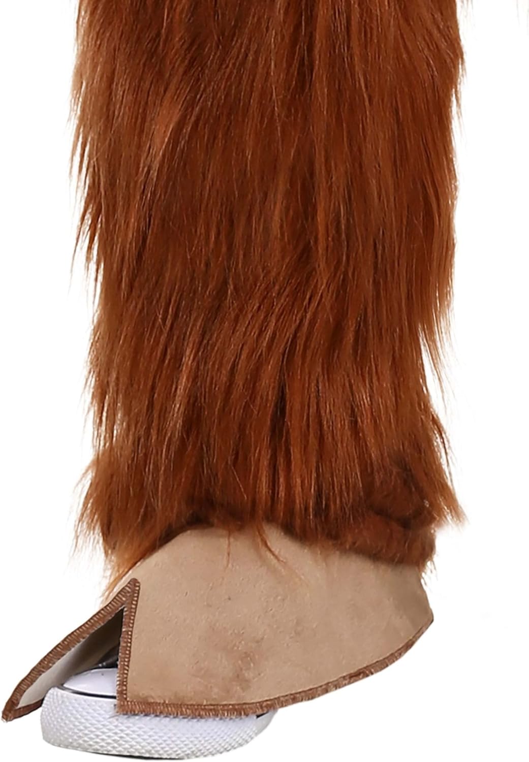 Kids Highland Cow Costume Faux Fur Velour Jumpsuit Adjustable Hood X-Large