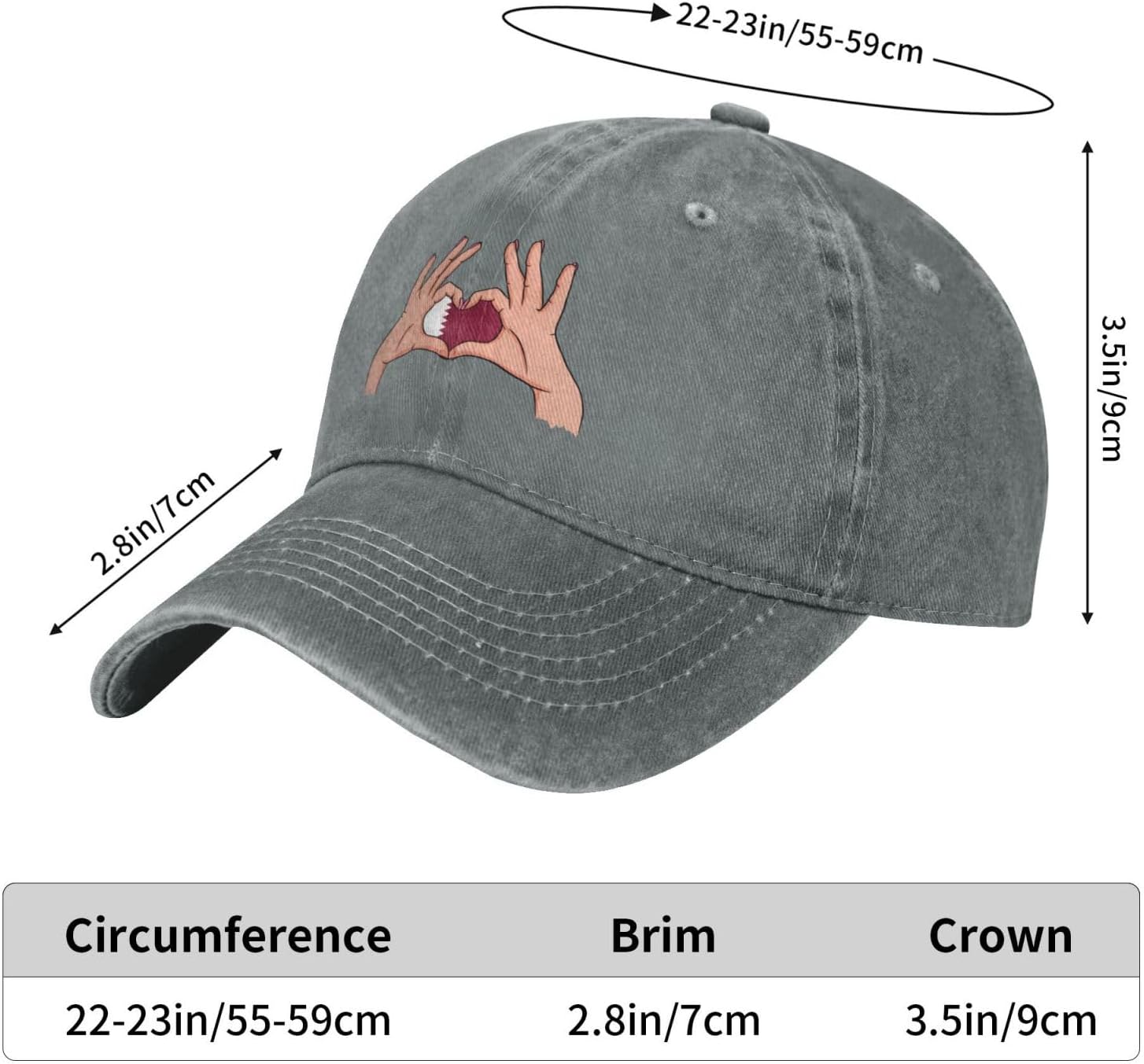 RTATBY Vintage Baseball Cap with Qatar Flag