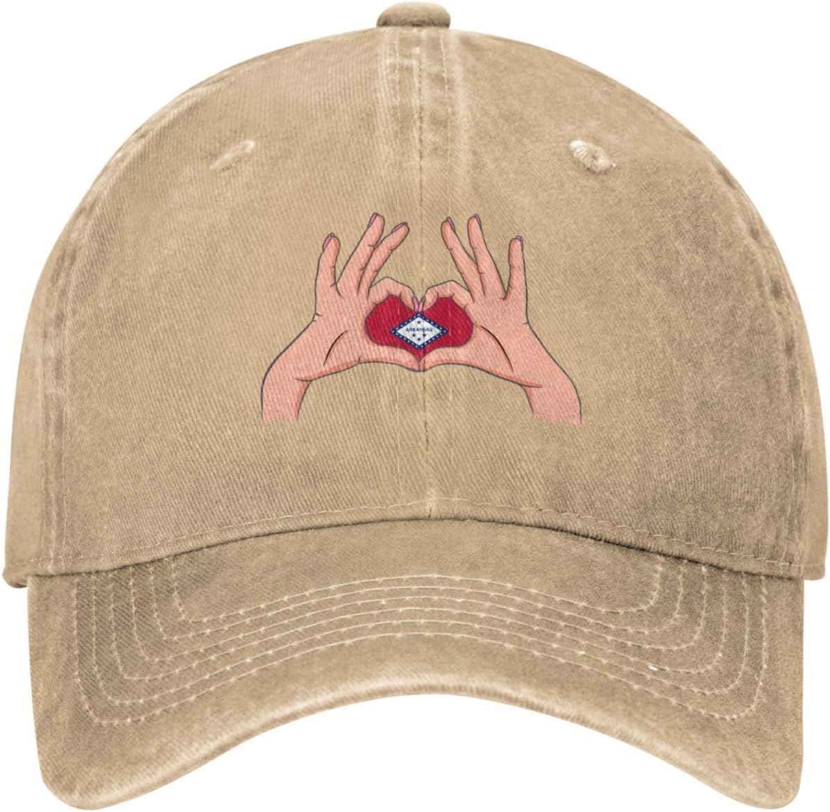 RTATBY HeartFlag Arkansas Baseball Cap