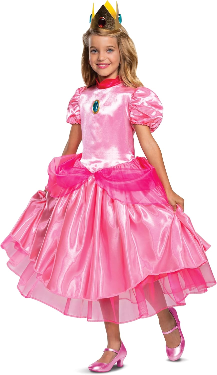 Charming Princess Peach Dress Up Full Set for Girls