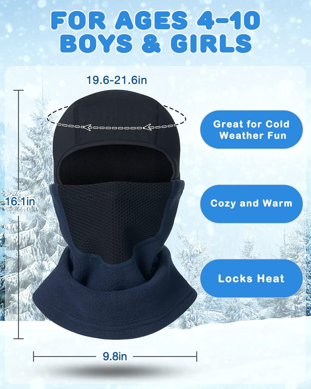 WinterHelmet Liner for KidsStay Warm Under Helmets