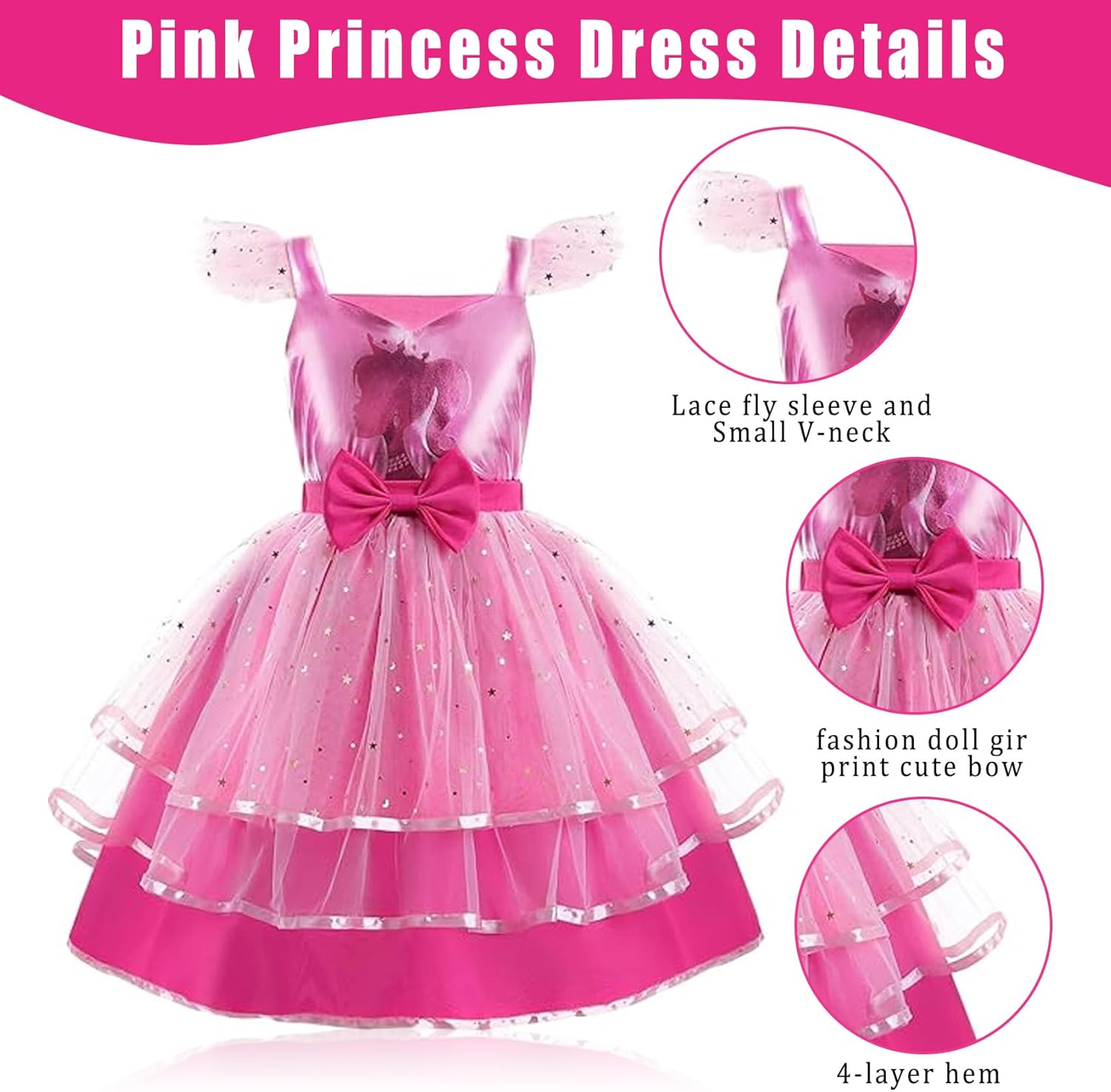 WYB Girls Costume Dress with Crown and Accessories