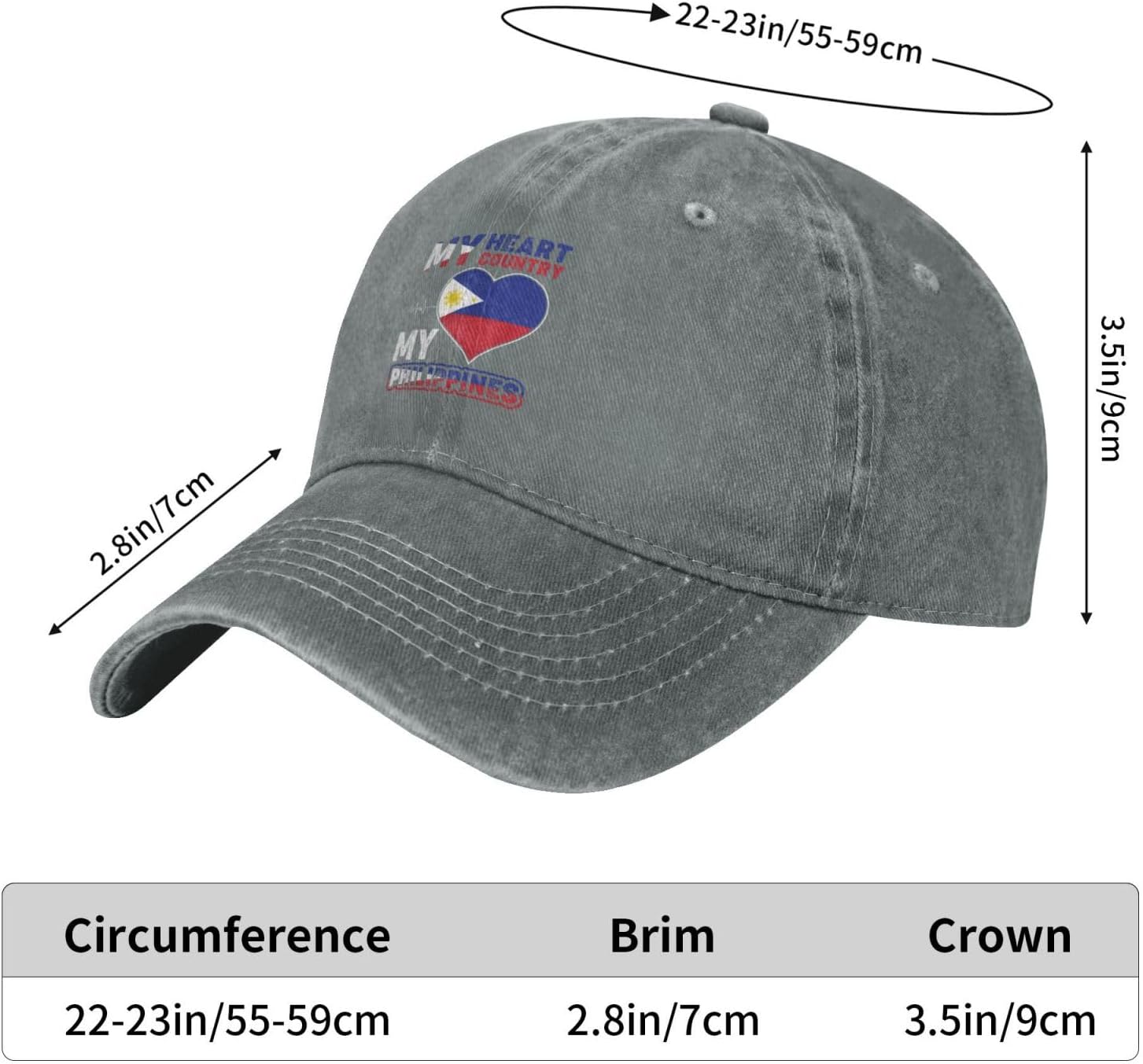My Heart My Country My Philippines Sun Hat