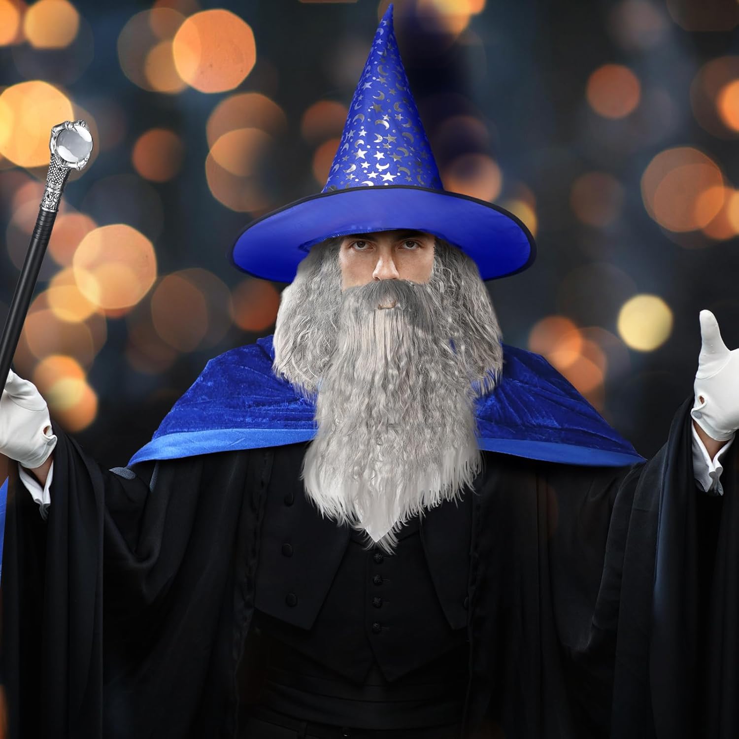 Hicarer Halloween Wizard Costume Set for Adults