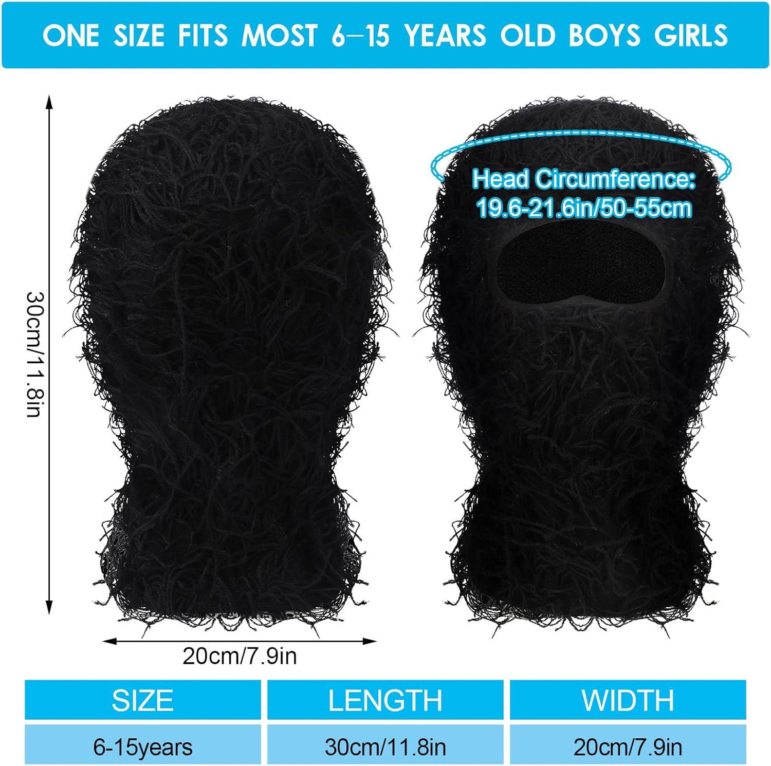Happy Kids Distressed Balaclava Face Mask