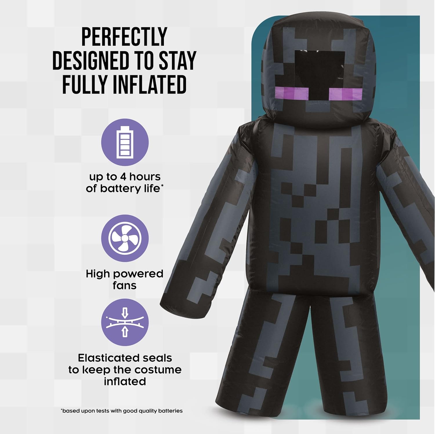 Young Kid Enderman Inflatable Minecraft Costume for Kids