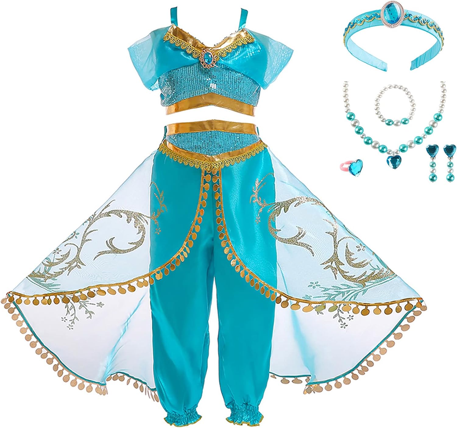 Girls Arabian Princess Costume Perfect for Halloween Cosplay and Special Events
