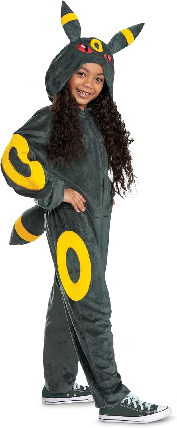 Disguise Boys Deluxe Kids Pokemon Umbreon Hooded Costume Boys Girls