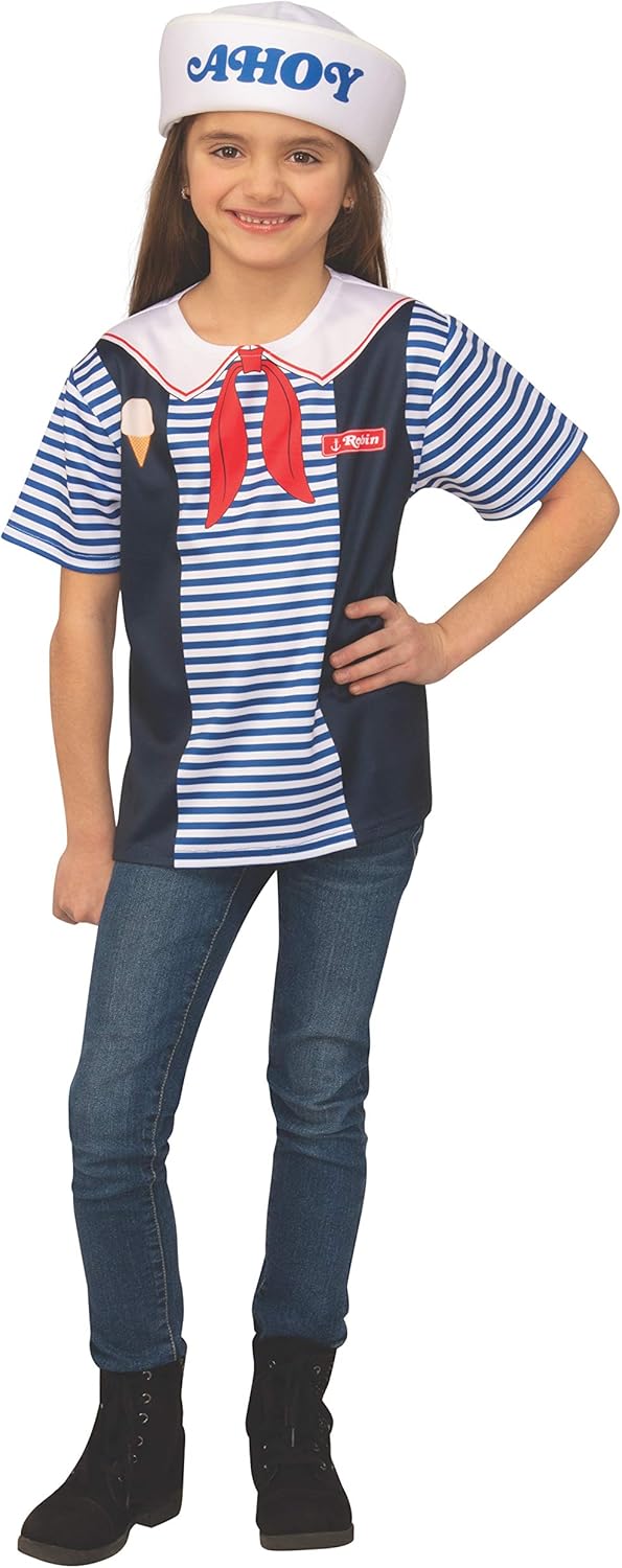 Rubies Rubies Girls Stranger Things Season 3 Robins Scoops Ahoy costume