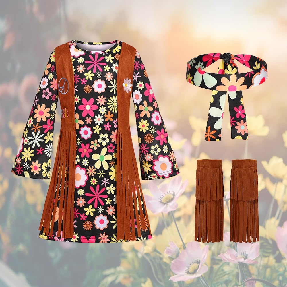 70s Vibes Hipster Costume for Girls