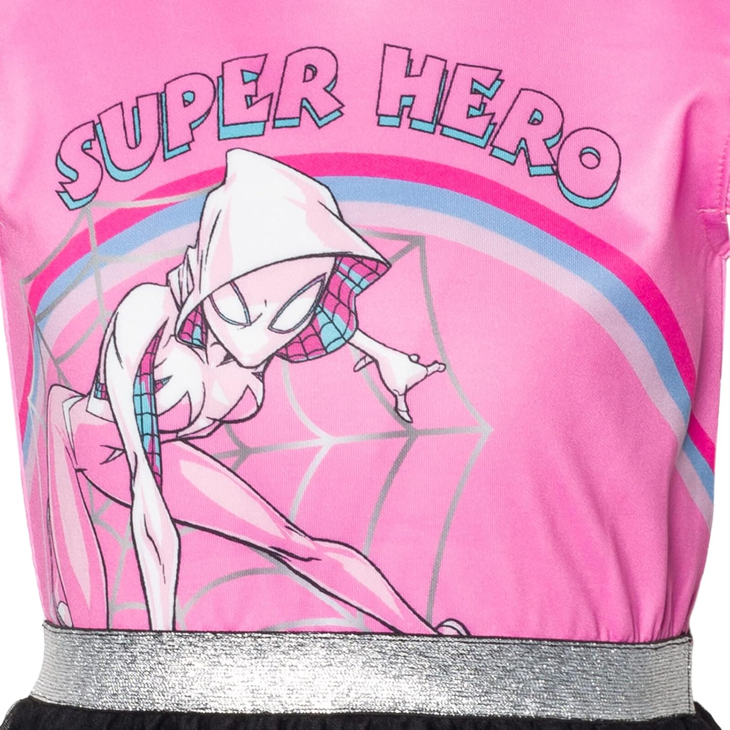 Marvel Spider-Gwen Cosplay Dress Spider Mesh Tulle Pink