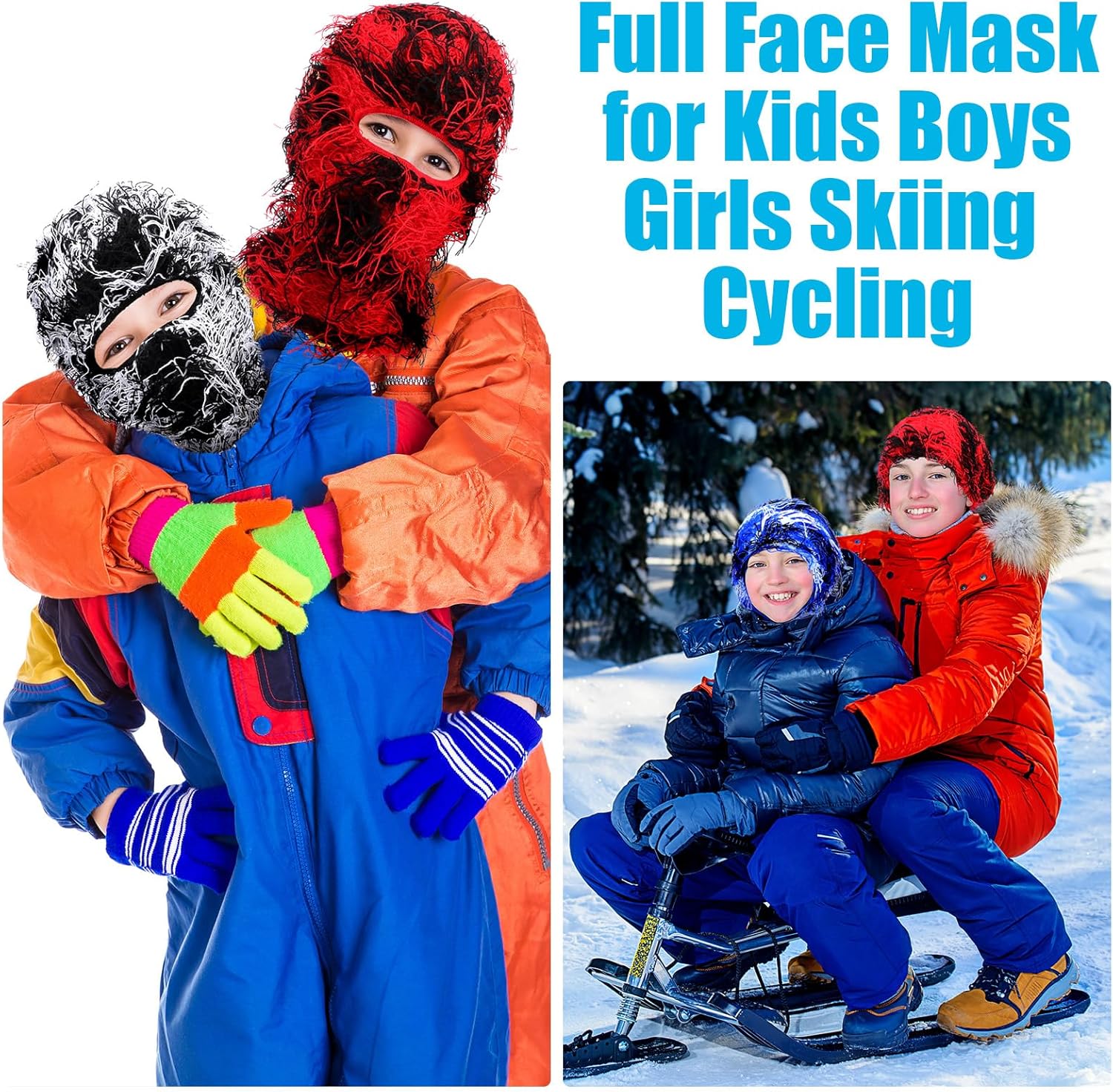 Happy Kids Distressed Balaclava Face Mask