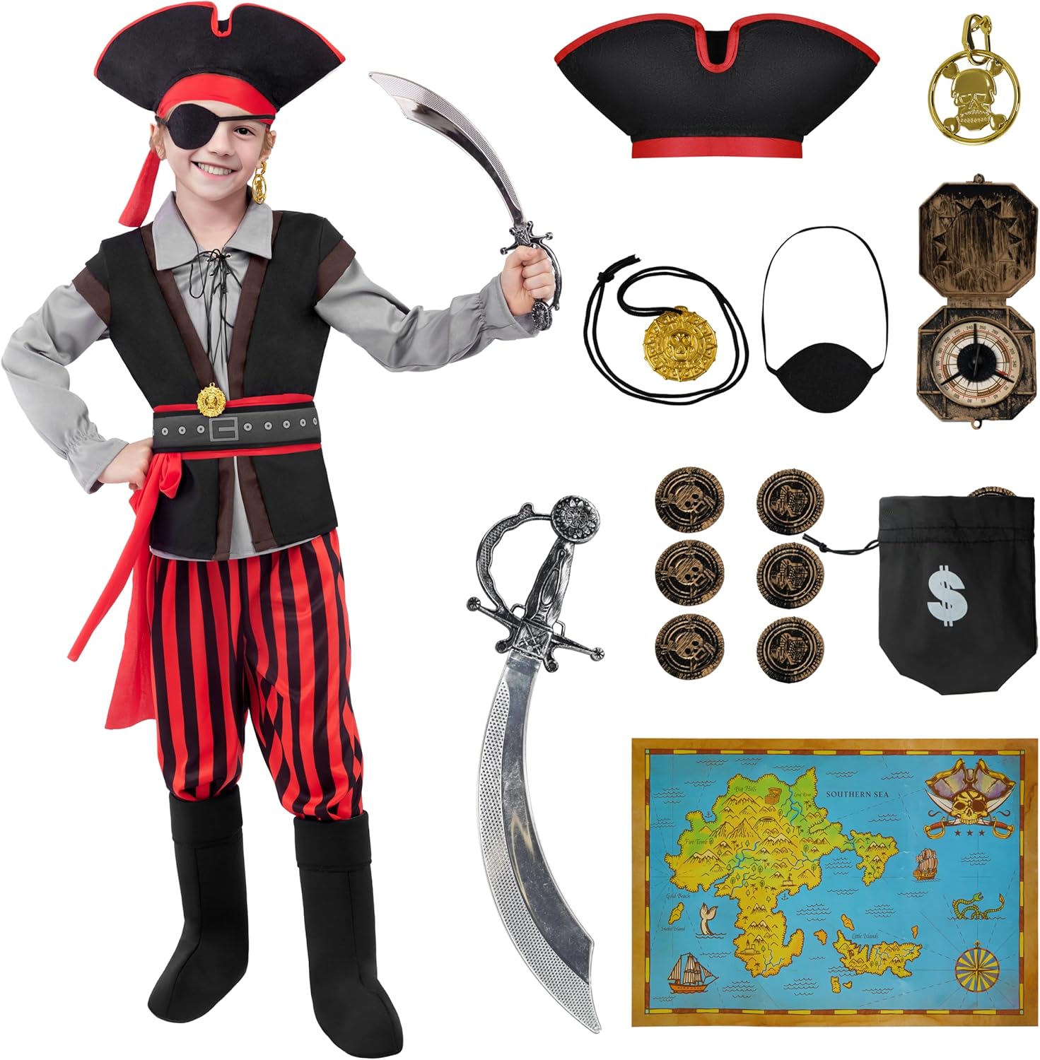 Spooktacular Boys Pirate Costume Accessories for Halloween
