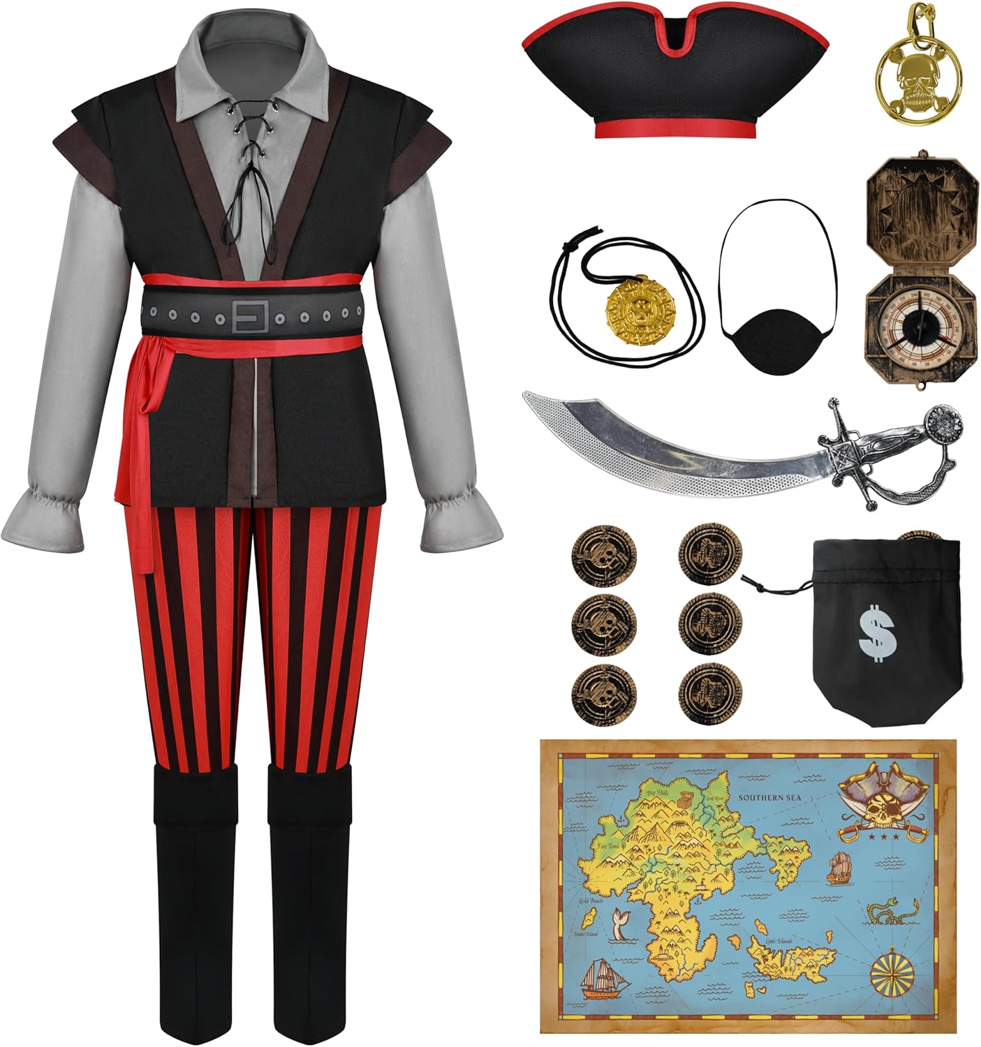 Spooktacular Boys Pirate Costume Accessories for Halloween