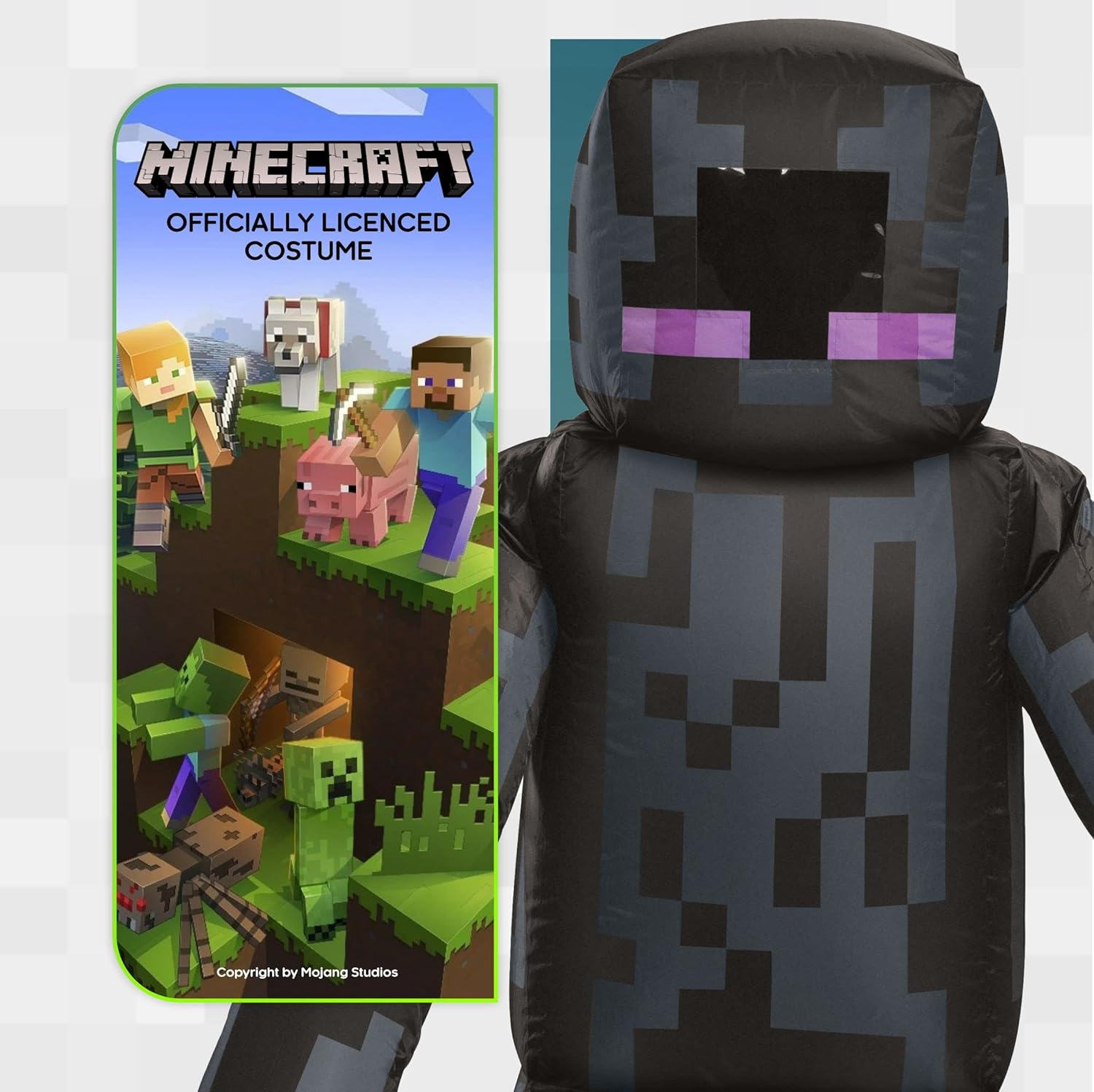 Young Kid Enderman Inflatable Minecraft Costume for Kids