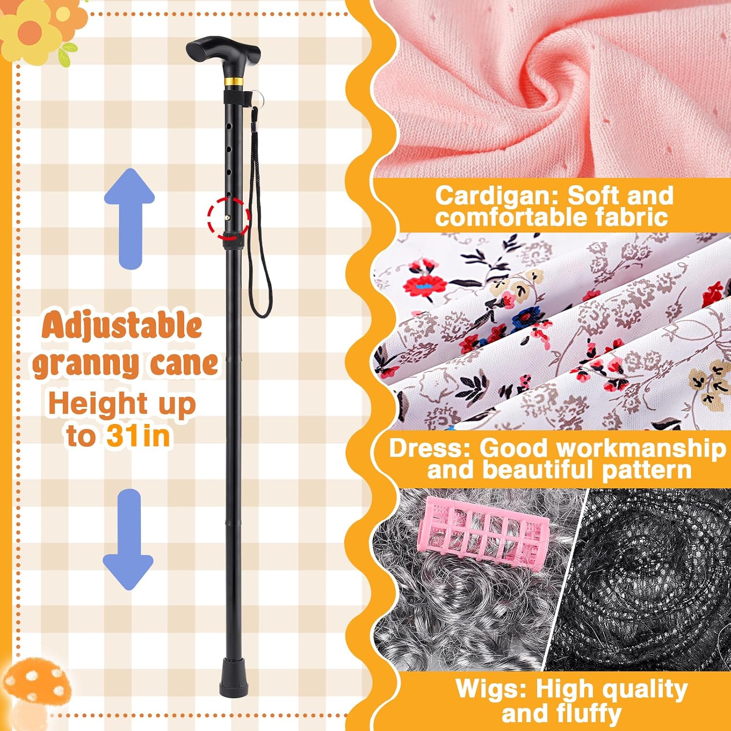 Cosweet Old Lady Costume for Girls