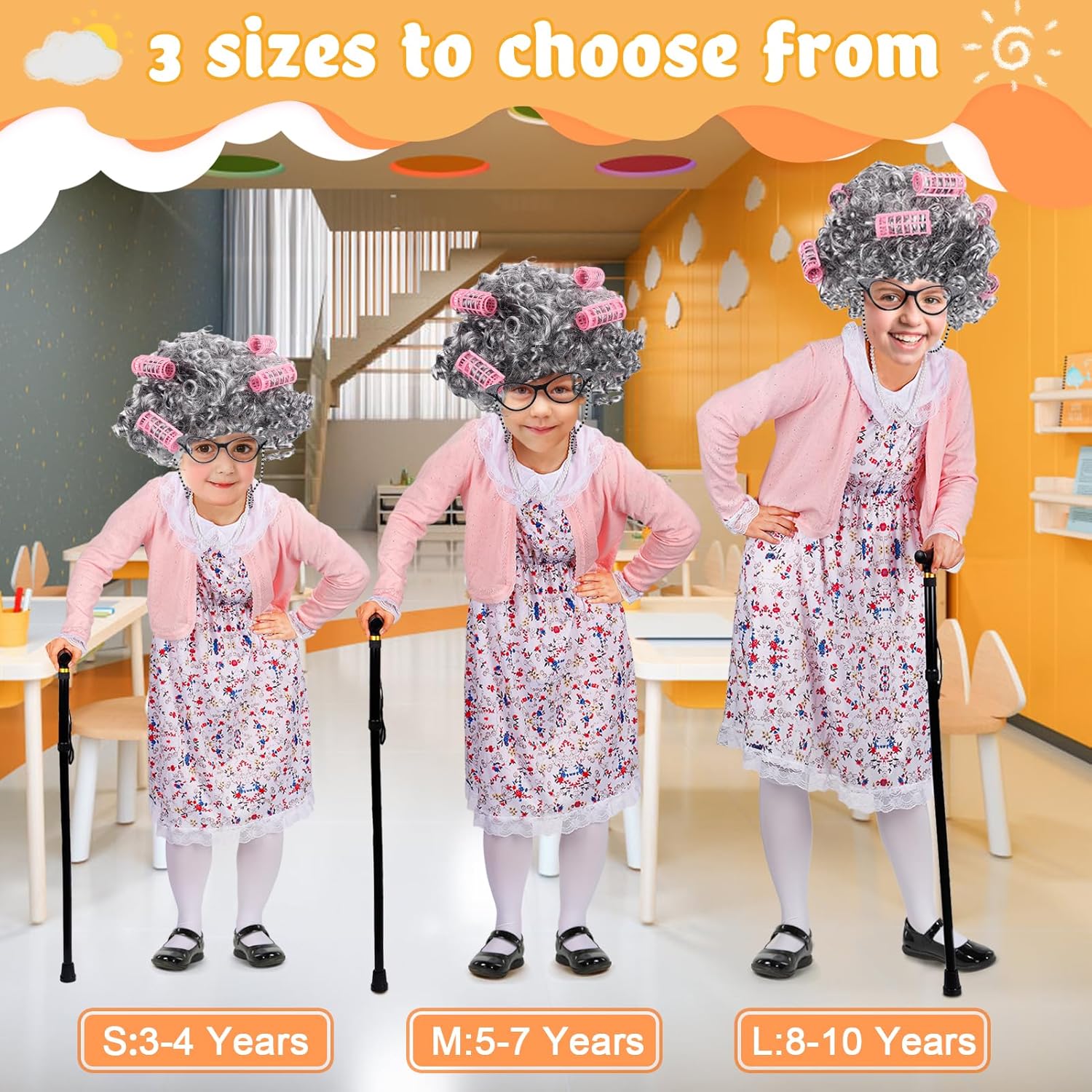 Cosweet Old Lady Costume for Girls