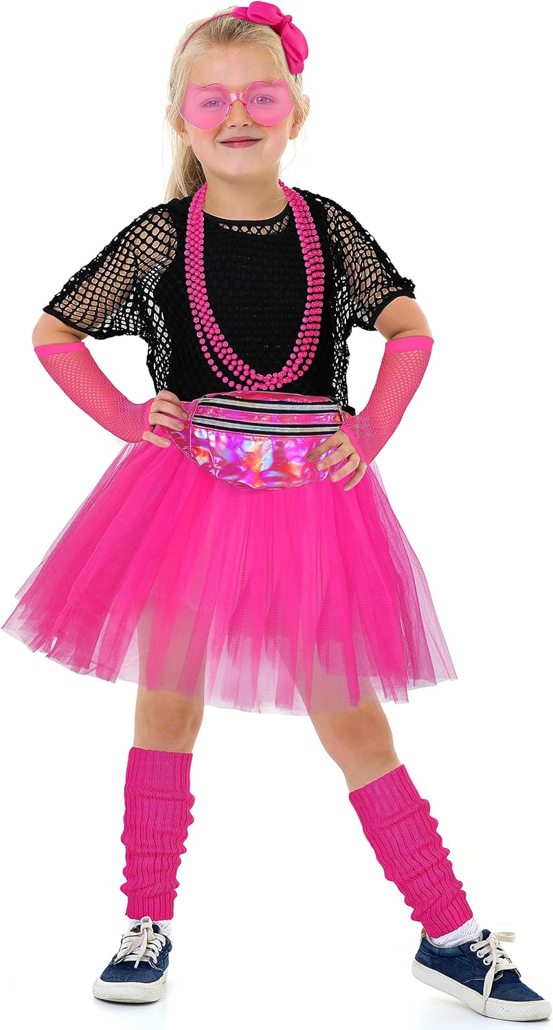 80s Party Outfit Accessory Set Halloween costume for Girls
