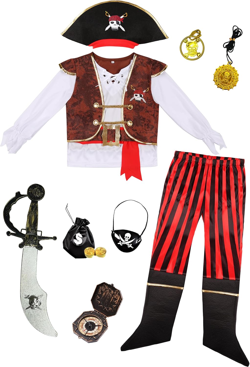 Boys Deluxe Pirate Costume with Accessories