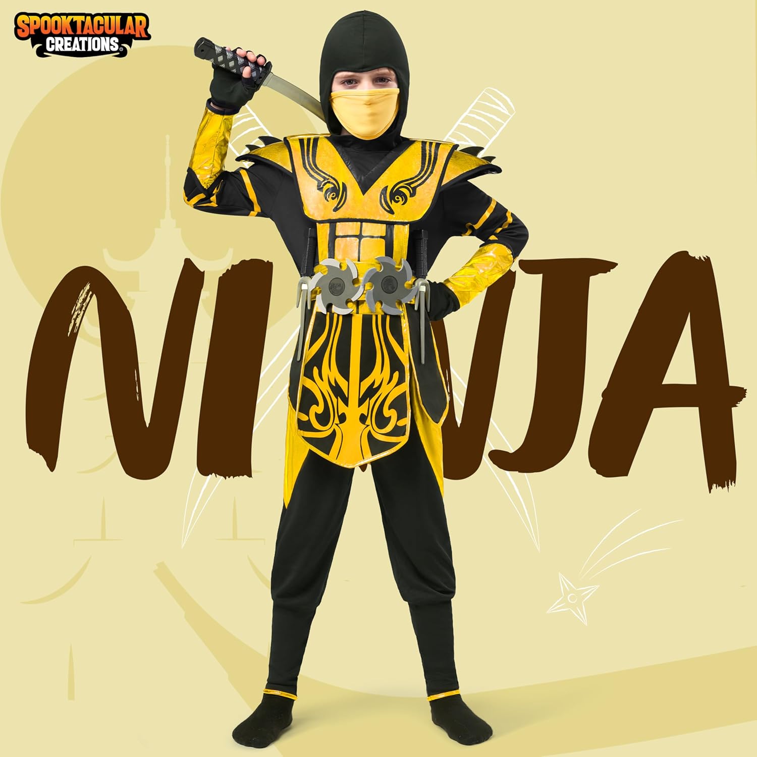 Spooktacular Creations Red Ninja Costume for Boys
