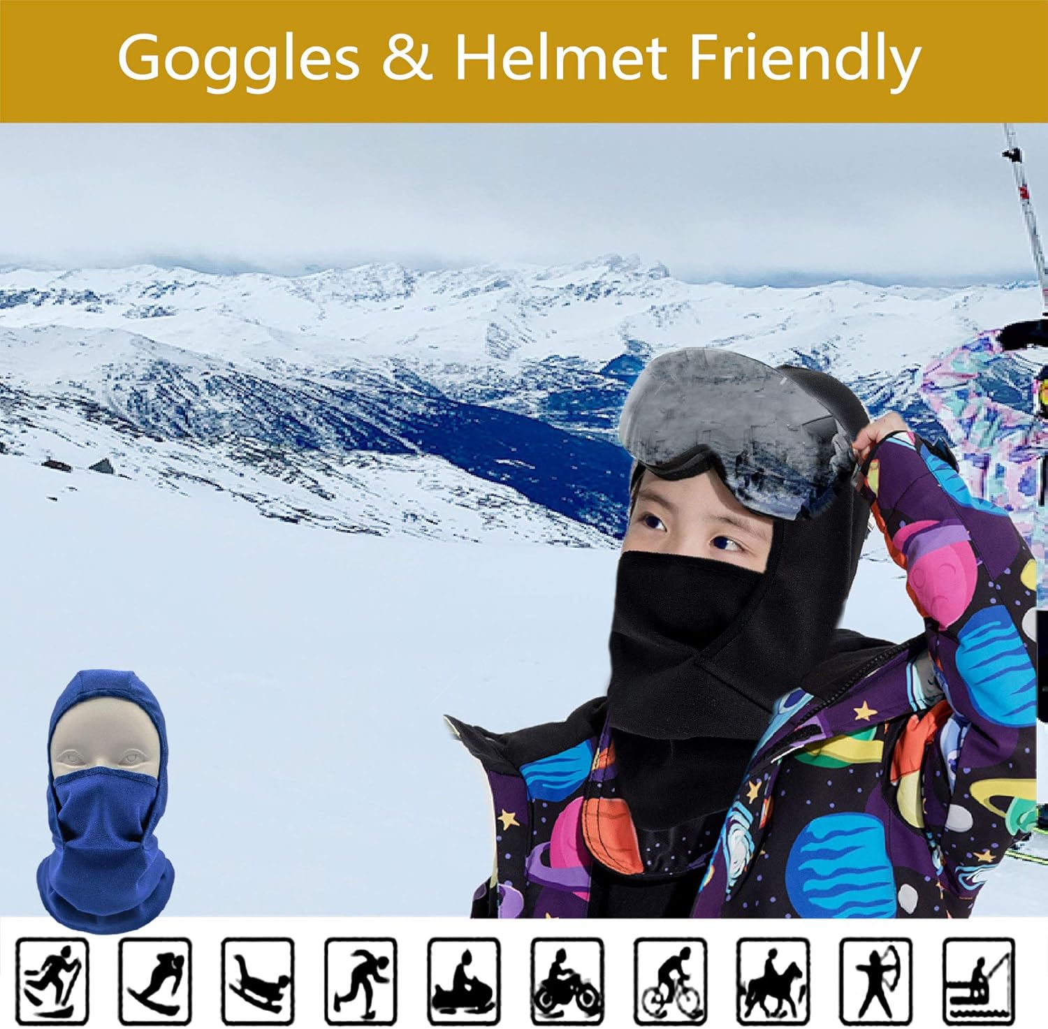 Kids Balaclava Ski Mask Winter Face Warmer for Boys Girls
