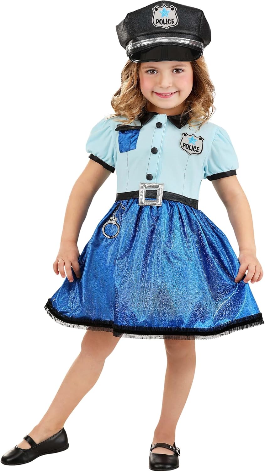 Girls Cutie Cop Costume with Badge Accessories