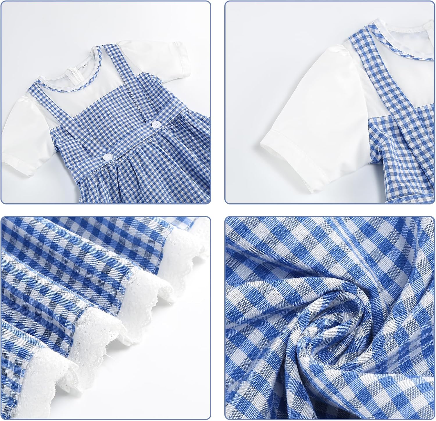 Girls Halloween Plaid Dress Up Costume
