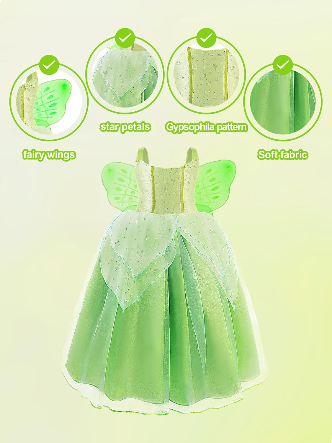 Magic Princess-Wing costume for Girls