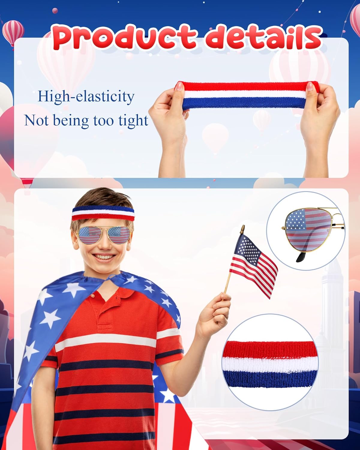 Catching the 4th of July Spirit Mepase American Flag Kids Halloween Costumes Bundle